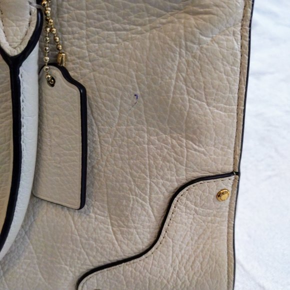 Coach Cream Mercer Satchel Handbag - Picture 4 of 16